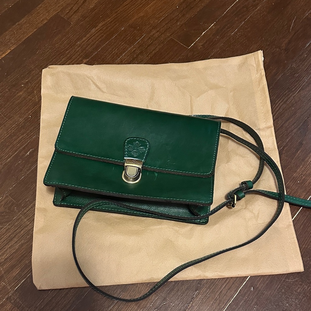 Patricia Nash Soft Green Leather Crossbody Bag